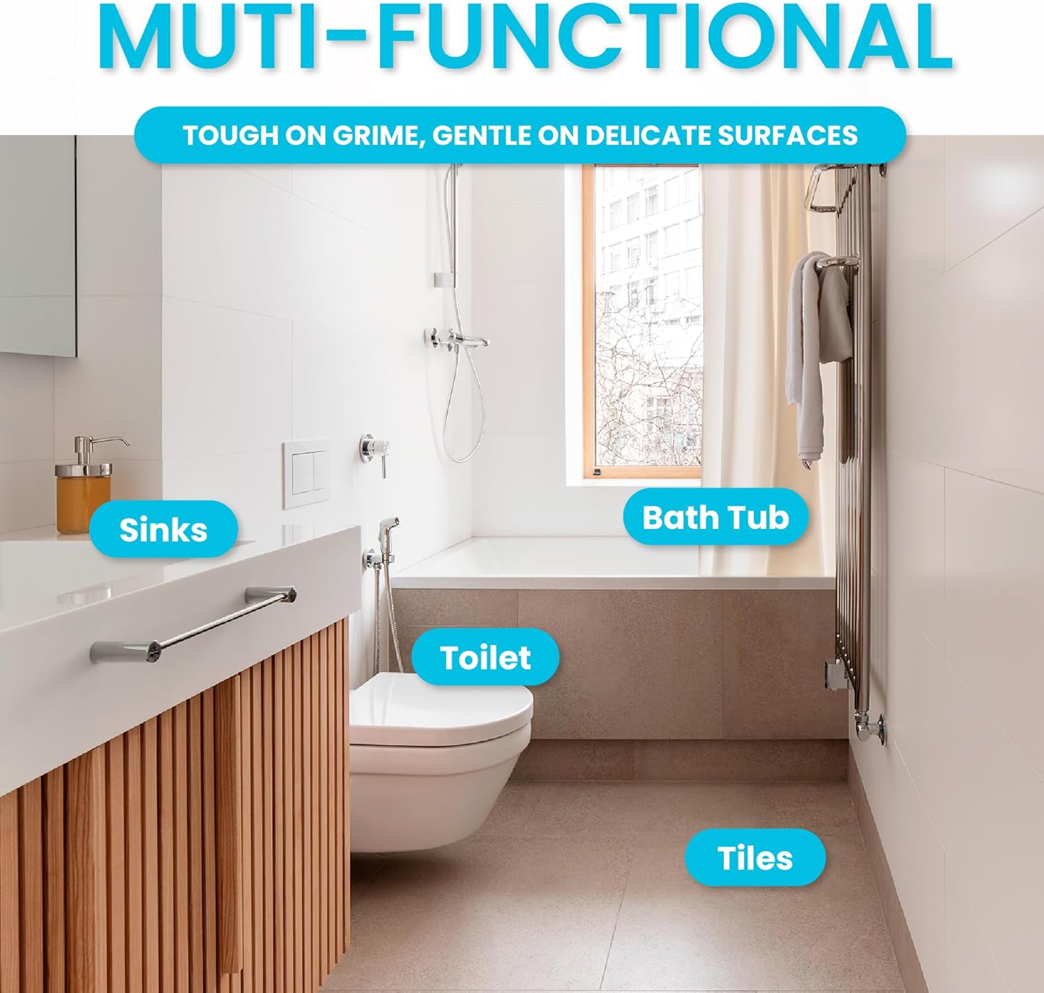Pumice Stone Toilet Bowl Cleaner | Toilet Pumice Stone with Extra Long Handle | Scouring Stick for