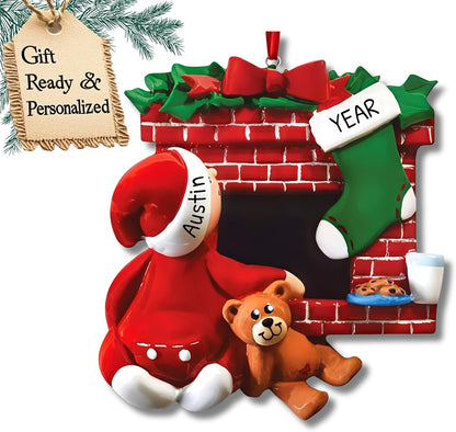 3D Fireplace Toddler Ornaments for Christmas Tree 2025 - Xmas Eve Ornament for Kids Ornament for