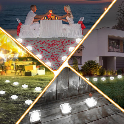 Solar Brick Lights - Outdoor Waterproof Patio & Garden Decor (3 Packs) for Patio, Yard, Walkway