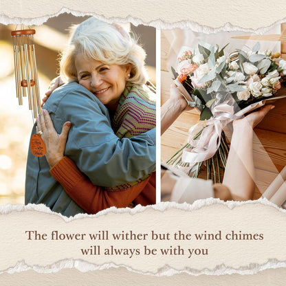 40th Wedding Anniversary Wind Chime, Happy 40th Anniversary Romantic Gifts for Couple, Parents