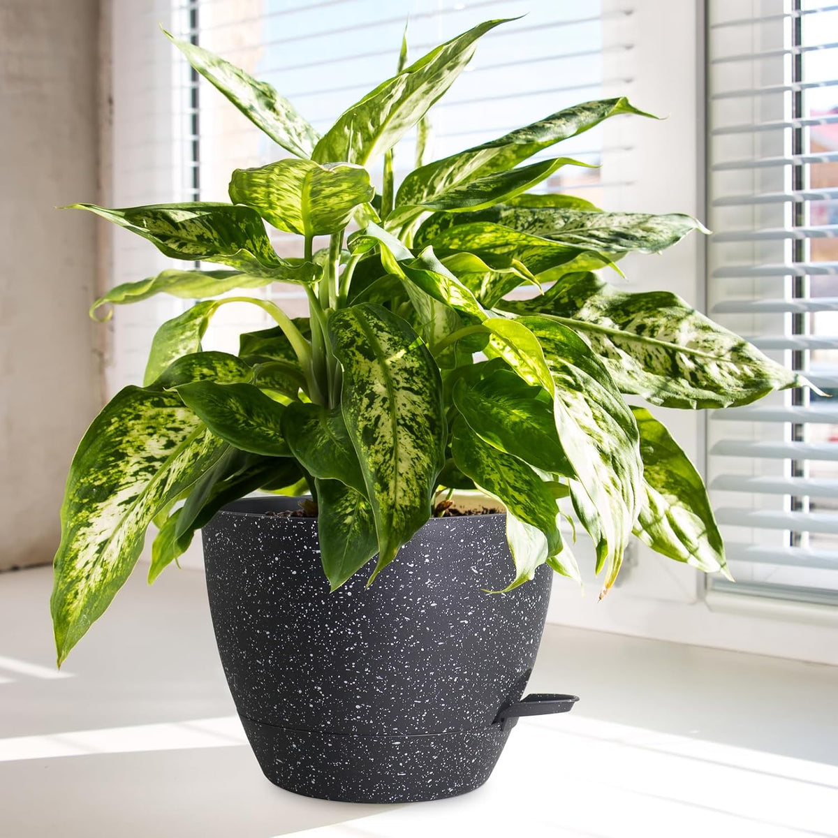 12/10/9 inch Large Self Watering Pots, Planter, Plant Pots with Mesh Drainage Holes for Indoor