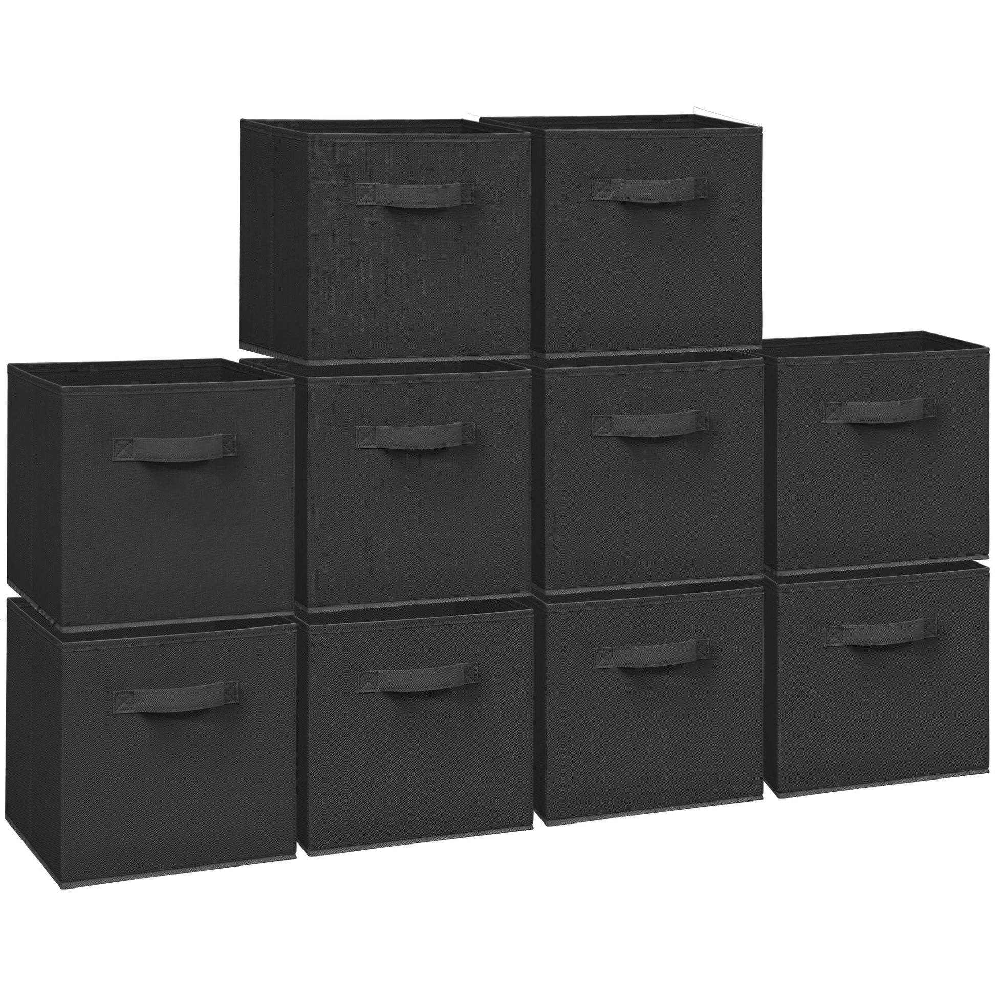 STORAGEIDEAS 11 Inch Fabric Storage Cubes, Sturdy Foldable Storage Bins, Heavy Duty Cube Organizer