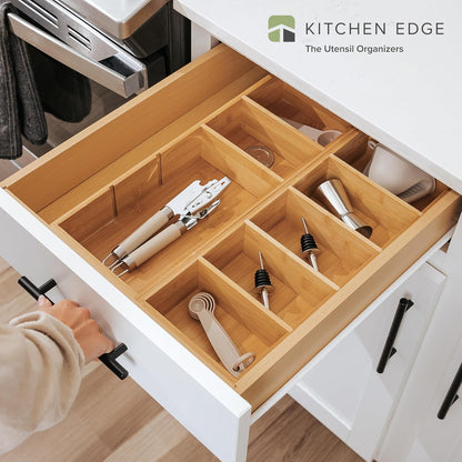 Premium Kitchen Utensils and Junk Drawer Organizer – Small 5-Compartment Design with 4 Removable