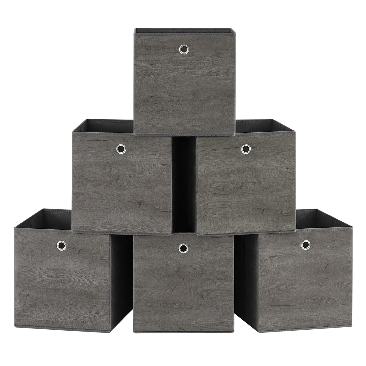 SONGMICS Storage Cubes, Set of 6, 13-Inch Foldable Closet Organizers