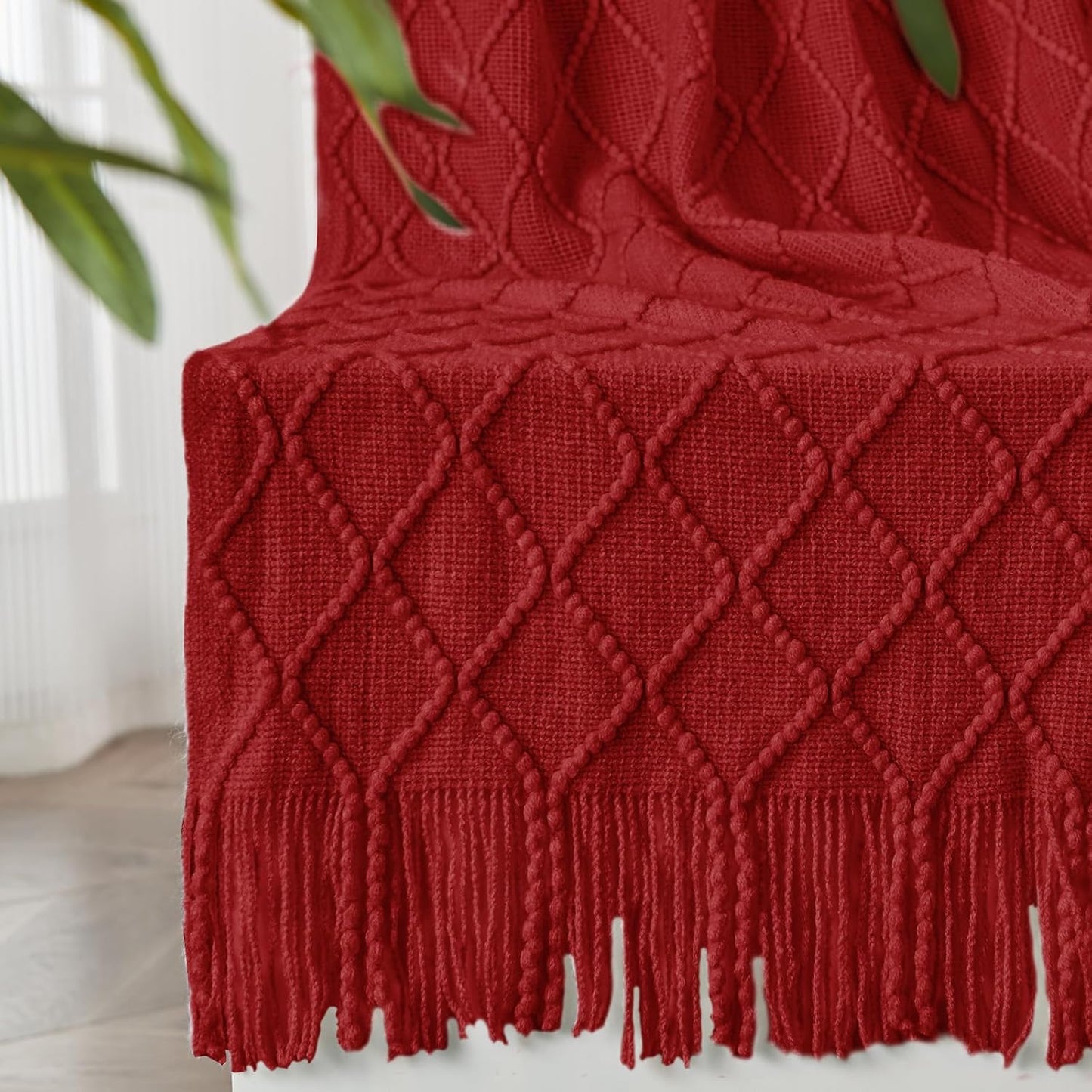 inhand Knitted Throw Blanket for Couch and Bed, Soft Living Room Home Decor Knitted Blanket with