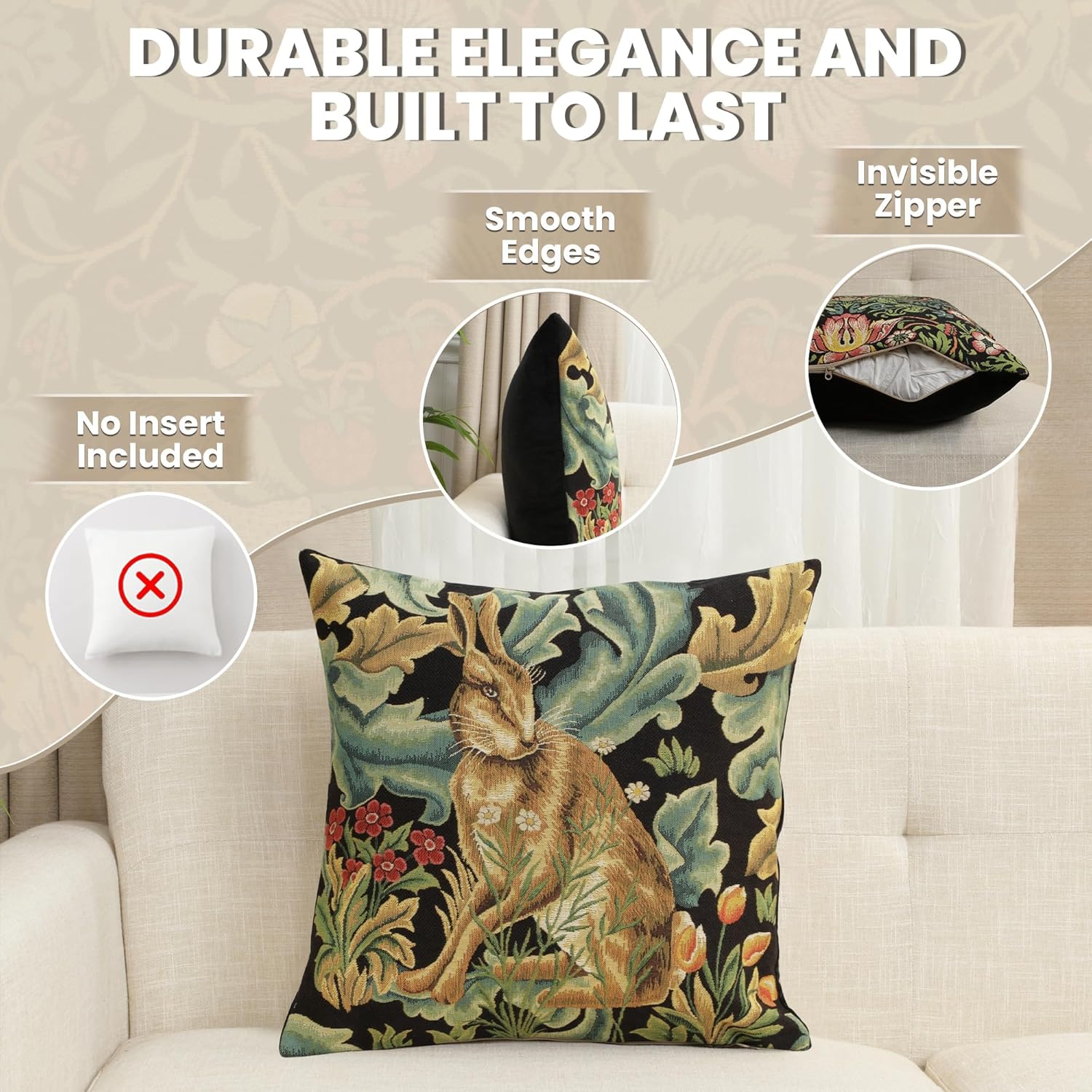Charlotte Home Furnishings Throw Pillow Covers, Decorative Boho Pillow Covers for Couch, Living