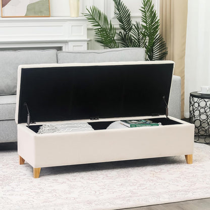 Joveco Storage Ottoman Bench, 51" Rectangle Long Bench, for Bedroom, End Foot of Bed, Living Room
