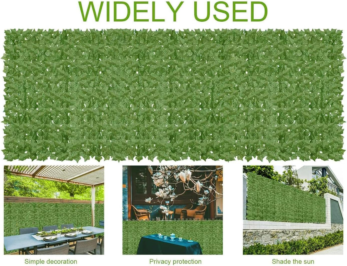 Artificial Ivy Privacy Fence Wall Screen,200x40 in in in UV-Anti Faux Greenery Backdrop Ivy Vine