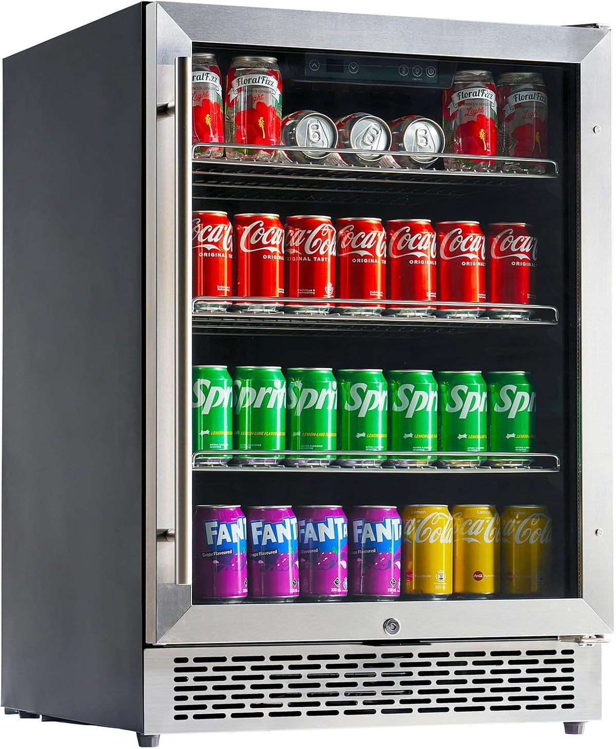 Albott Beverage Refrigerator-24 In fridge with Glass Door, Adjustable Shelves and LED Touch Panel