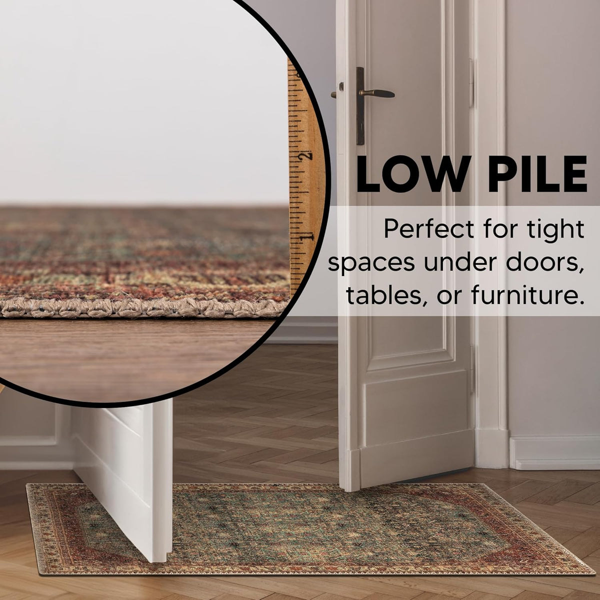 Keen Home Design 2x3 Rug - Machine Washable Entry Rug with Non-Slip Backing, Ideal for Enteryway