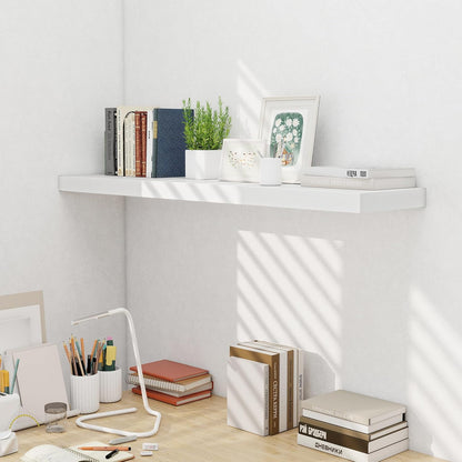 Fun Memories 10 Inch Deep Shelves, Floating Shelves for Wall 48 Inches Long, Wood Floating Shelves