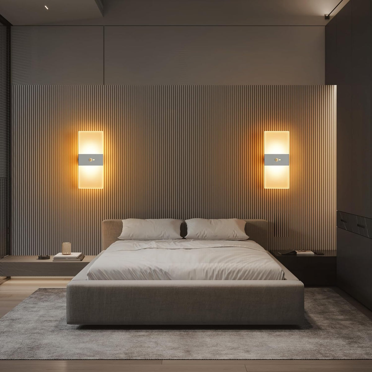 Motion Sensor Rechargeable Light, White LED Closet Light with USB-C Charging, Magnetic Mount, Auto