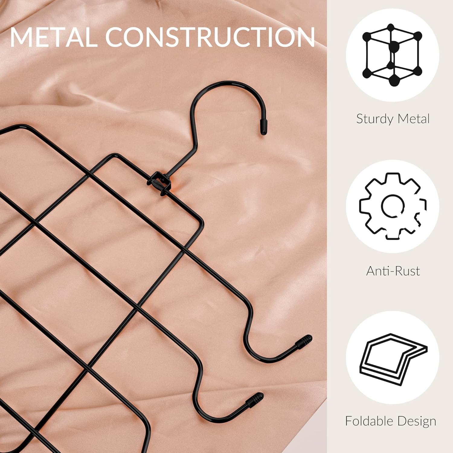 ZEDODIER Tank Top Hanger, 4 Pack Space Saving Bra Hangers, Non-Slip Hanging Sport Bras Holder