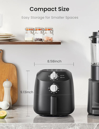 COMFEE' Compact 2.1 Quart Air Fryer with 12 Menu Options, Adjustable Timer & Temperature Control