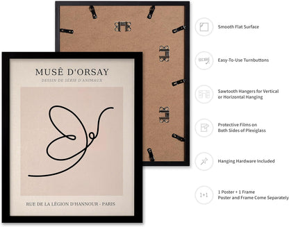 Poster Master Vintage Poster - Retro One Line Butterfly Drawing Print - Butterfly Line Art