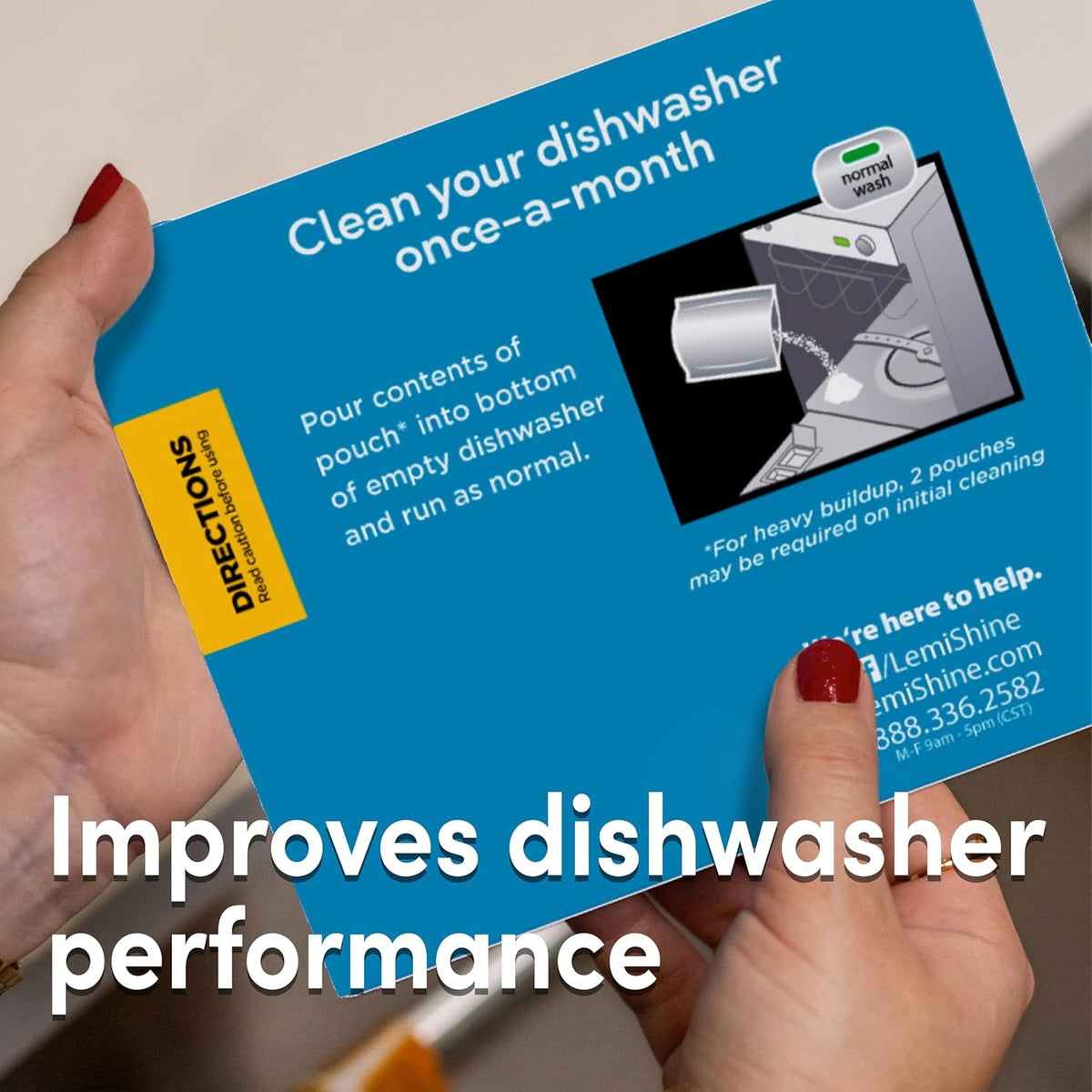 Lemi Shine Natural Dishwasher Cleaner Powered By Citric Acid | 100% Guaranteed Hard Water Cleaning