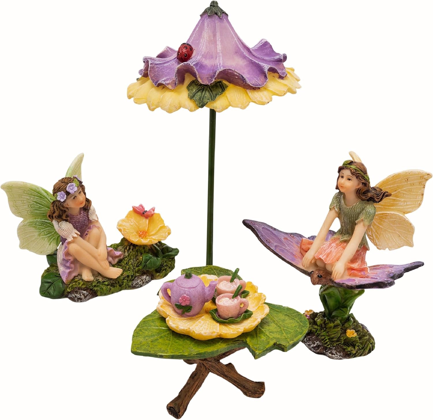 PRETMANNS Fairy Garden Accessories - Adorable Fairies for Gardens, Cute Miniatures with Furniture