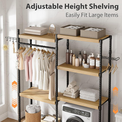 Double Row Over Washer and Dryer Storage Shelves, Laundry Room Organization and Storage, Heavy Duty