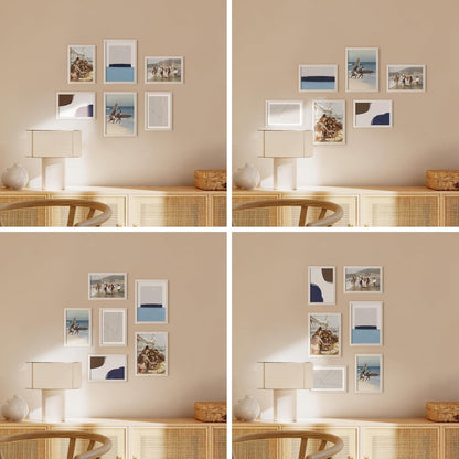 HAUS AND HUES White Oak Wood Gallery Wall Tabletop Frames Made with Real American Oak and