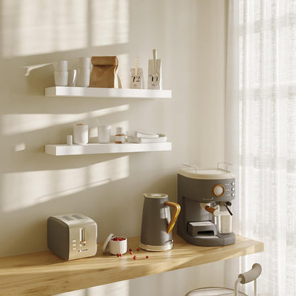 BAMEOS Floating Shelf,Wall Shelf,Decor Wall Mounted Shelves,Hanging Shelf Set L24xW6 for Bathroom