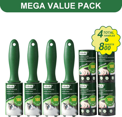 Fedicelly Lint Rollers Pet Hair Extra Sticky Clothes,Cat Dog Hair Remover Laundry Furniture