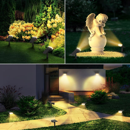 Linkind Solar Lights Outdoor Waterproof IP67, StarRay Dusk-to-Dawn Outdoor Solar Lights, 3 Lighting