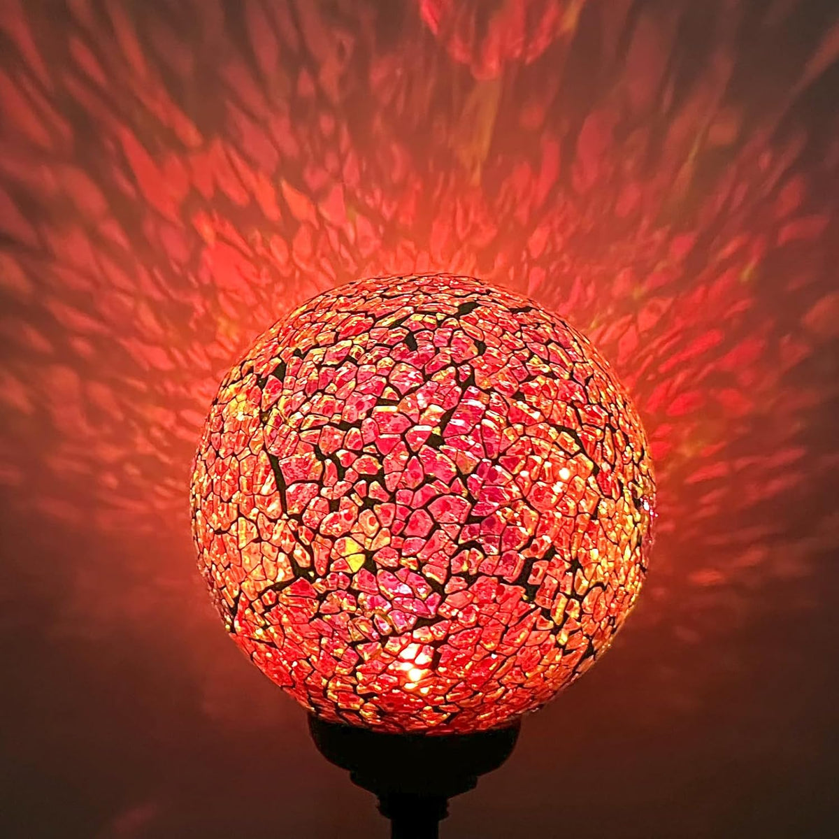 VCUTEKA Solar Garden Lights - Mosaic Solar Lights Outdoor Decor Pathway Light Waterpoof LED Stake