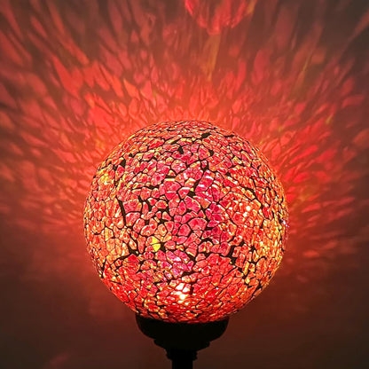 VCUTEKA Solar Garden Lights - Mosaic Solar Lights Outdoor Decor Pathway Light Waterpoof LED Stake