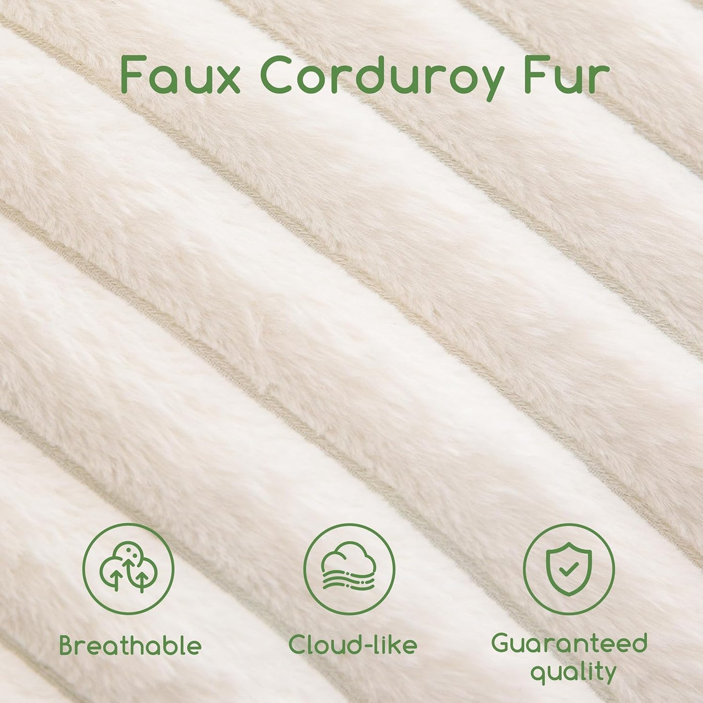 HIGOGOGO Round Stuffed Pouf Ottoman, Stripe Faux Fur Poufs with Foam Chunk Filling, Furry and