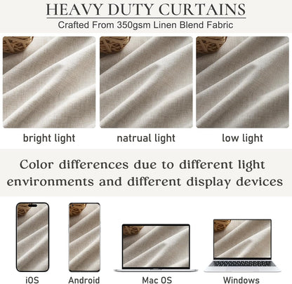 90 Inch Blackout Curtains for Living Room Thermal Noise Reduction Sliding Door Total Two Burg