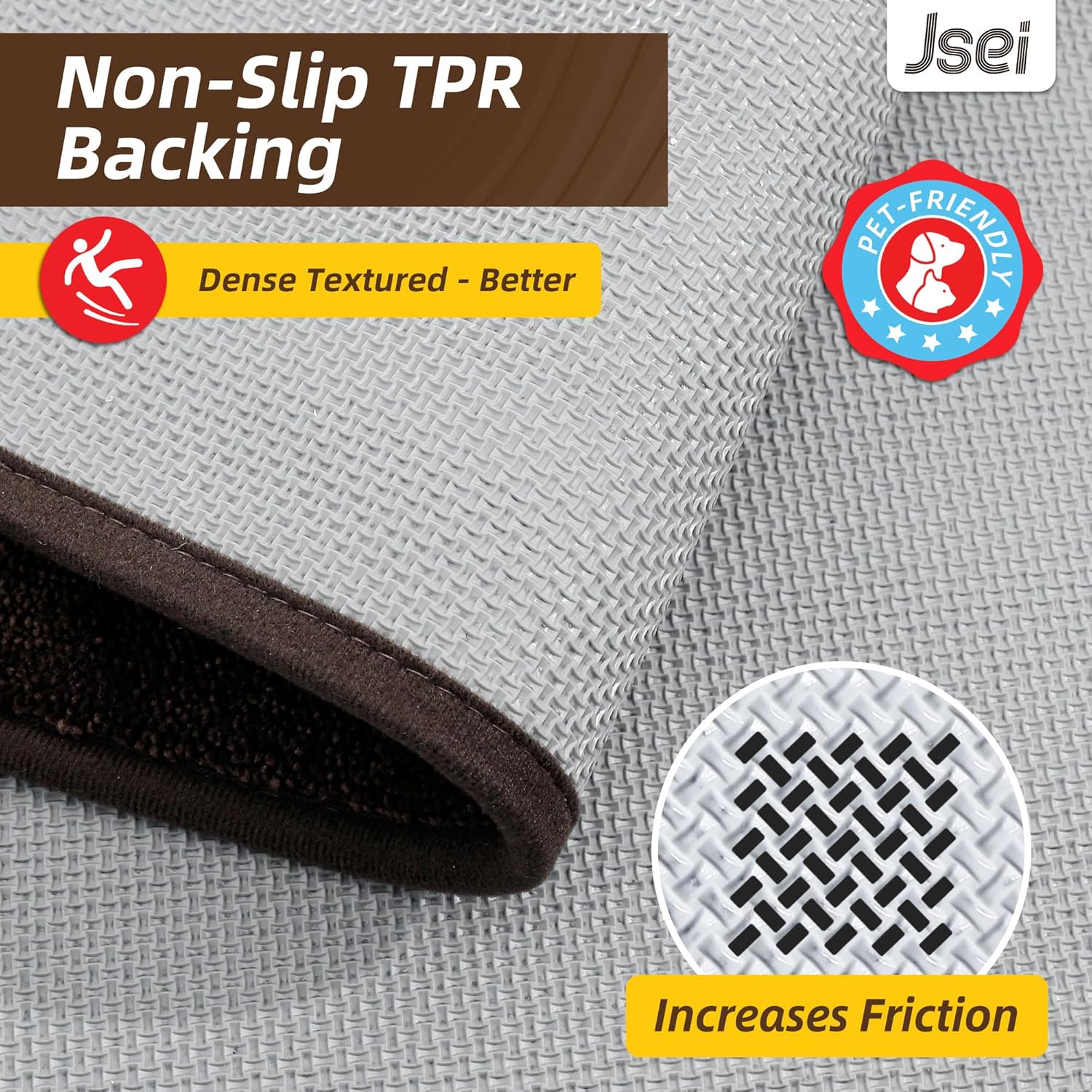 JSEI Entryway Rugs Doormat 32"x48", Non-Slip Dirt Trapper Door Mats Indoor, Washable Absorbent and