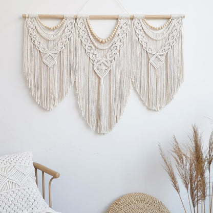guzhiou large macrame wall hanging - Boho Tapestry Macrame Wall Decor Art- Chic Bohemian Handmade