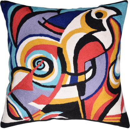 Kandinsky Improvisation Modern Decorative Pillow Cover Black Abstract Toss Pillows Farmhouse Chair