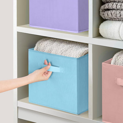 11x11 Storage Bins, Set of 6 Storage Cubes, Collapsible Cube Storage Box, Fabric Closet Organizers