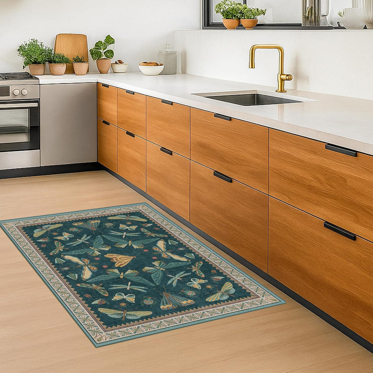 Washable Entry Rugs for Inside House - Non Slip 2x3 Small Rugs for Entryway, Kitchen, Powder Room