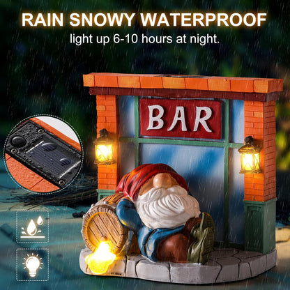 WINTS Garden Gnomes Solar Lights,Solar Gnomes Outdoor,Funny Garden Gnomes Decoration for
