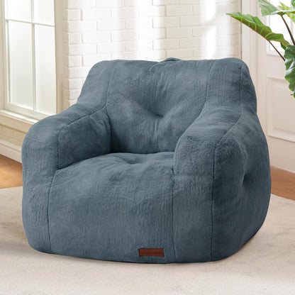 Hobestluk Bean Bag Chair for Adult Small Bean Bag Chairs with Arms Furry Beanbag Chair with Foam