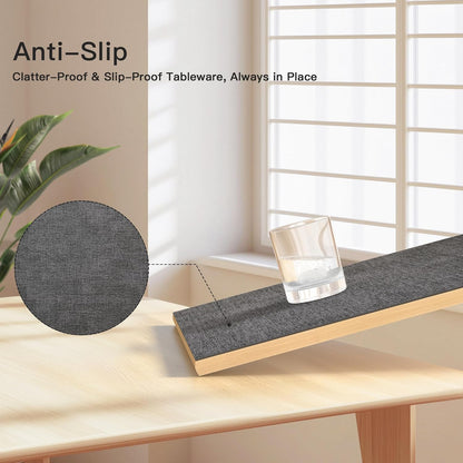 DOLOPL Placemats Set of 6, Reversible Wipeable & Heat Resistant Place Mats, Modern Faux Leather