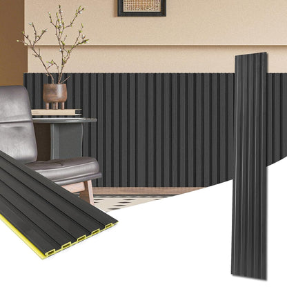 Art3d WPC Wainscoting Panels, 16-Pack 48 x 6 Inch 3D Wall Accents for Interior Wall Decor, Living