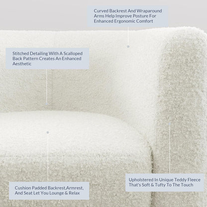 BELLEZE Accent Barrel Chair, Linen Round Chair Club Tub Sofa Corner Chair with Flared Legs and Cozy