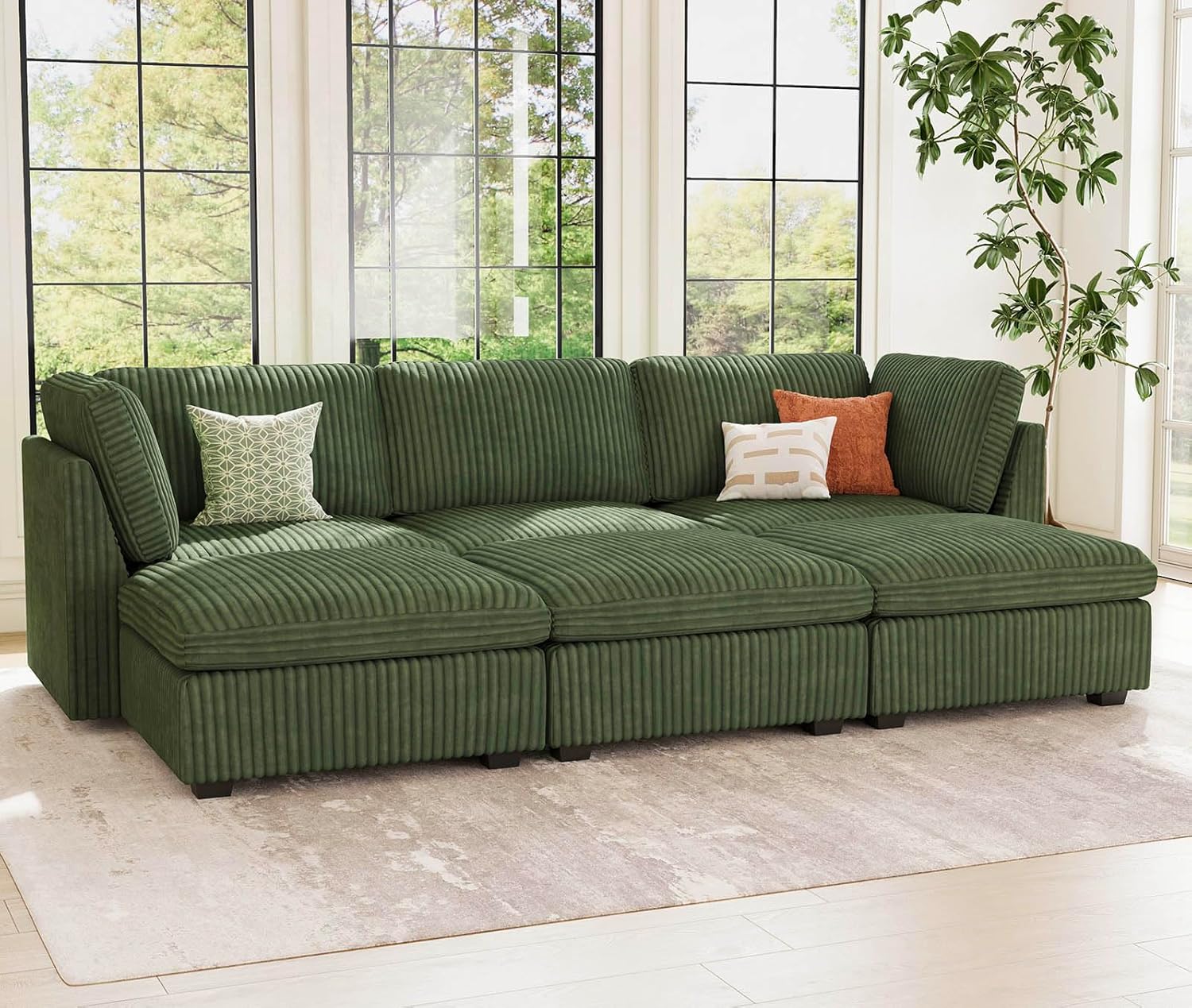 Belffin Modular Sectional Sofa with Sleeper Sofa, Oversized Cloud Couch with Extra Deep Seat