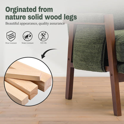 Modern Accent Chair for Living Room Mid Century Arm Chair Upholstered Bedroom Chair Comfy Lounge