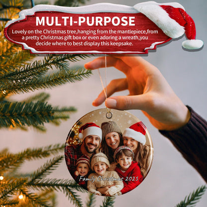 Personalized Christmas Ornaments 2025,Custom Christmas Ornament with Photo Text,Personalized