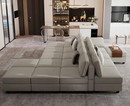 Belffin Modular Sectional Sofa with Storage Seats Velvet L Shaped Corner Couch Convertible