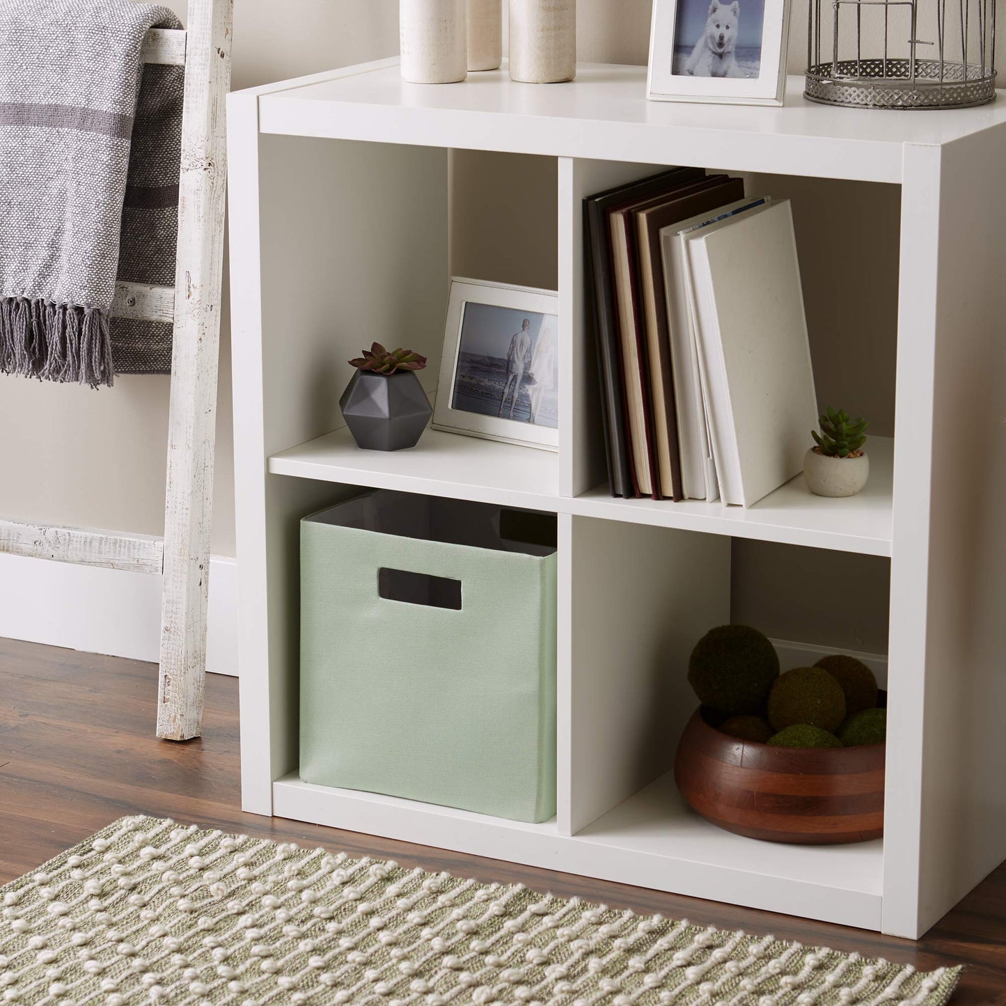 DII Fabric Storage Cube Organizer Bin 11x11x11 Foldable, Mint