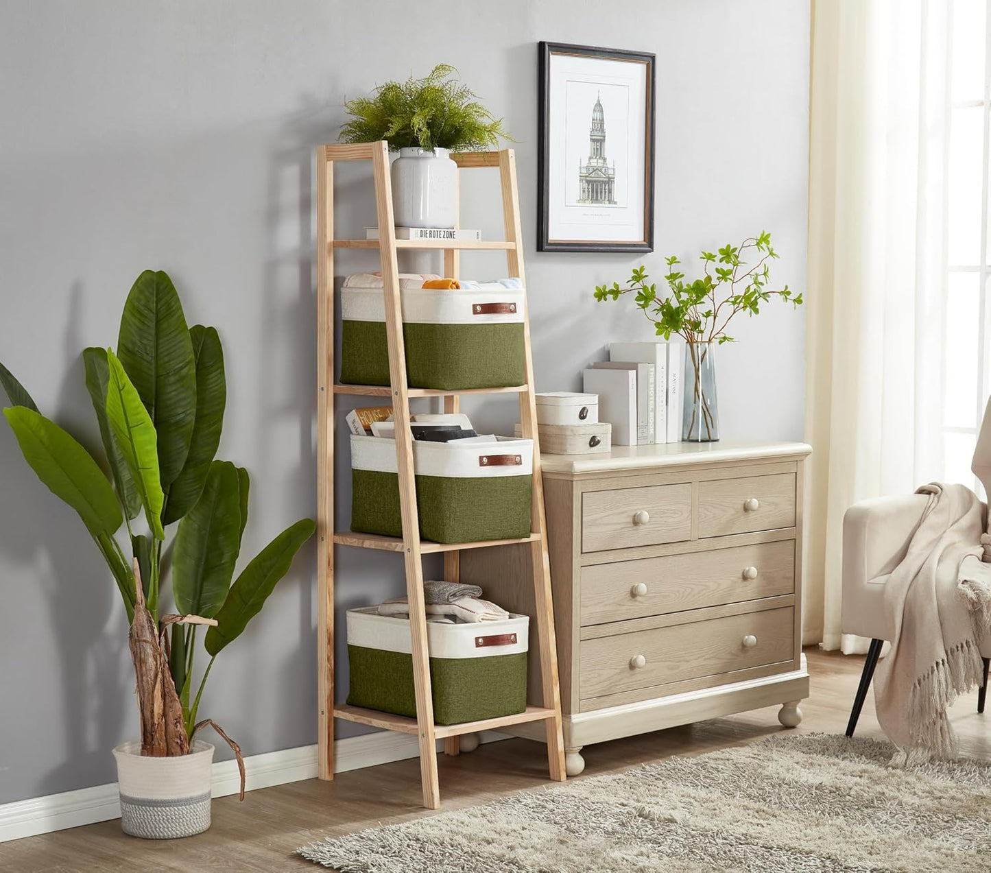 DECOMOMO Storage Bins Fabric Storage Baskets for Shelves, Linen Closet Organization Toys Nursery