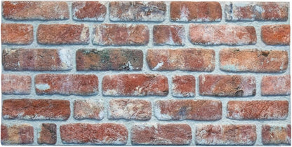 Dundee Deco 3D Wall Panels Faux Brick - Cladding, Red Brown Stone Look Wall Paneling, Styrofoam