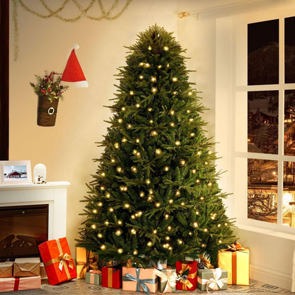 Camden 6.5ft Prelit Artificial Christmas Tree with Foot Pedal, 2041 Branch Tips, 400 Warm Lights