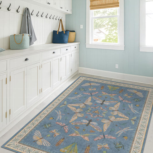 Washable 4x6 Small Rug for Living Room, Area Rug for Kitchen, Bedside, Large Entryway Indoor