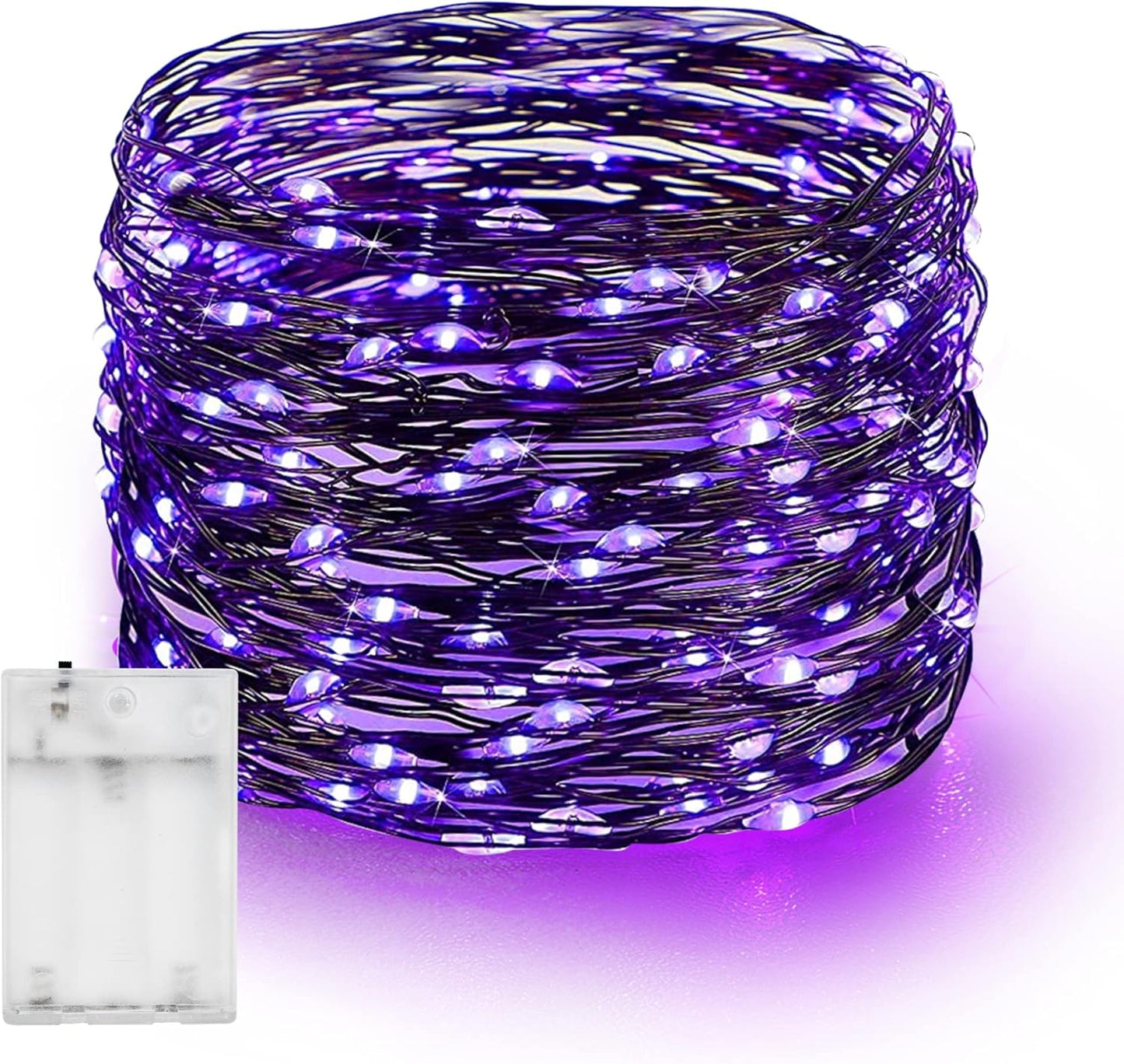 Dazzle Bright Fairy String Lights, 20 FT 60 LED Copper Wire Battery Operated Waterproof Lights